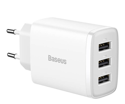 Ładowarka i akumulator BASEUS Ładowarka sieciowa 3x USB-A 17W CCXJ020102